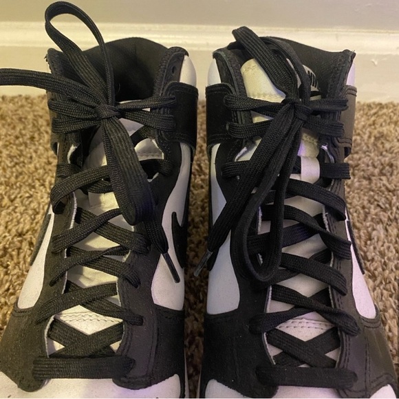 Nike Panda Dunks High Women size 10 Black White Sneakers - Picture 7 of 7